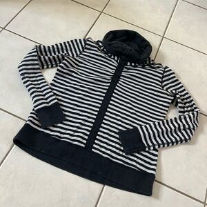 lululemon athletica Black and Gray Striped Hoodie